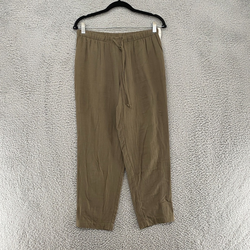 Drew Pants Womens Small Tuxedo Stripe USA Mae 100% Cotton Anthropologie Green‎